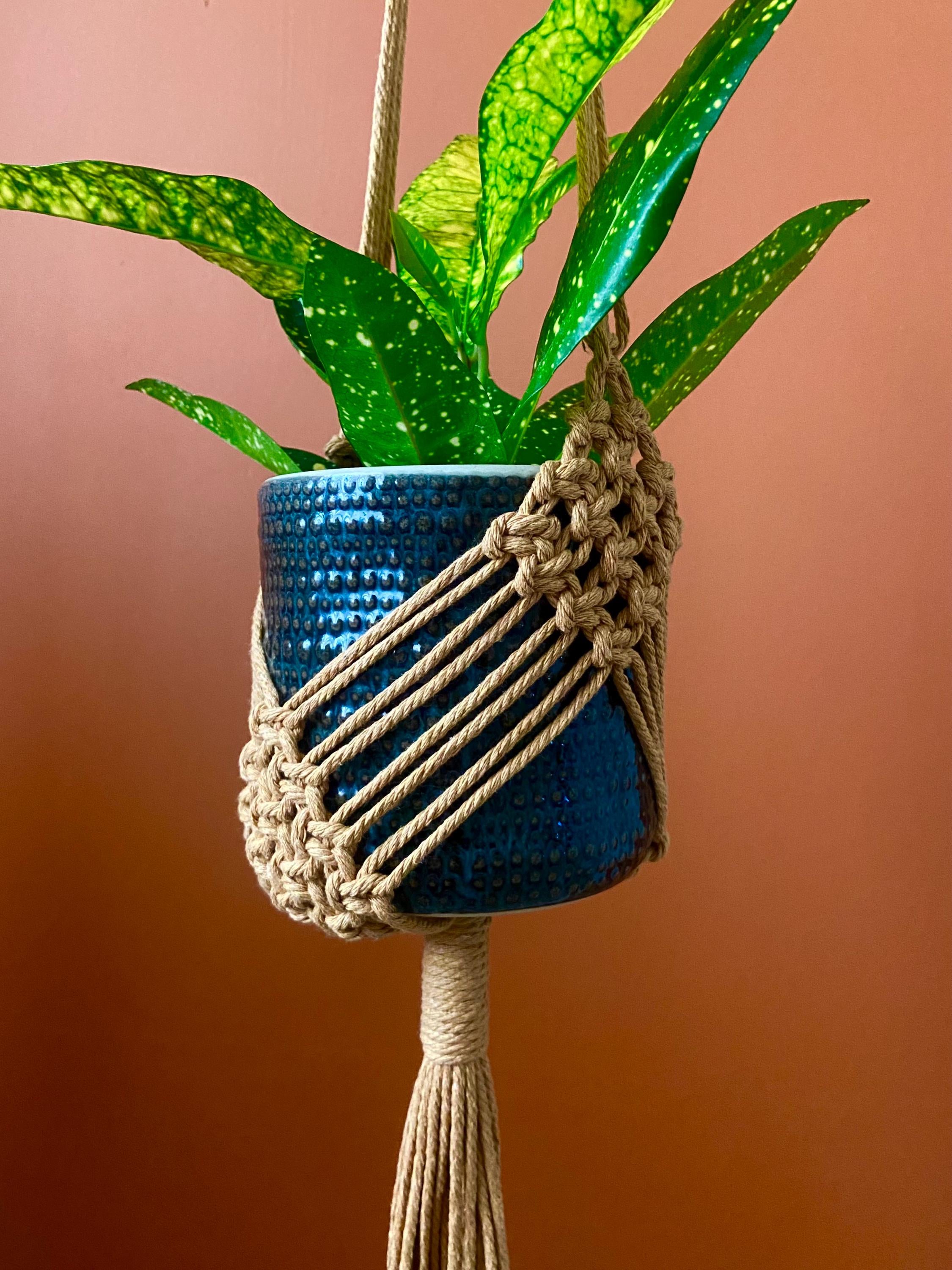 Diamond Macrame Plant Hanger 34”