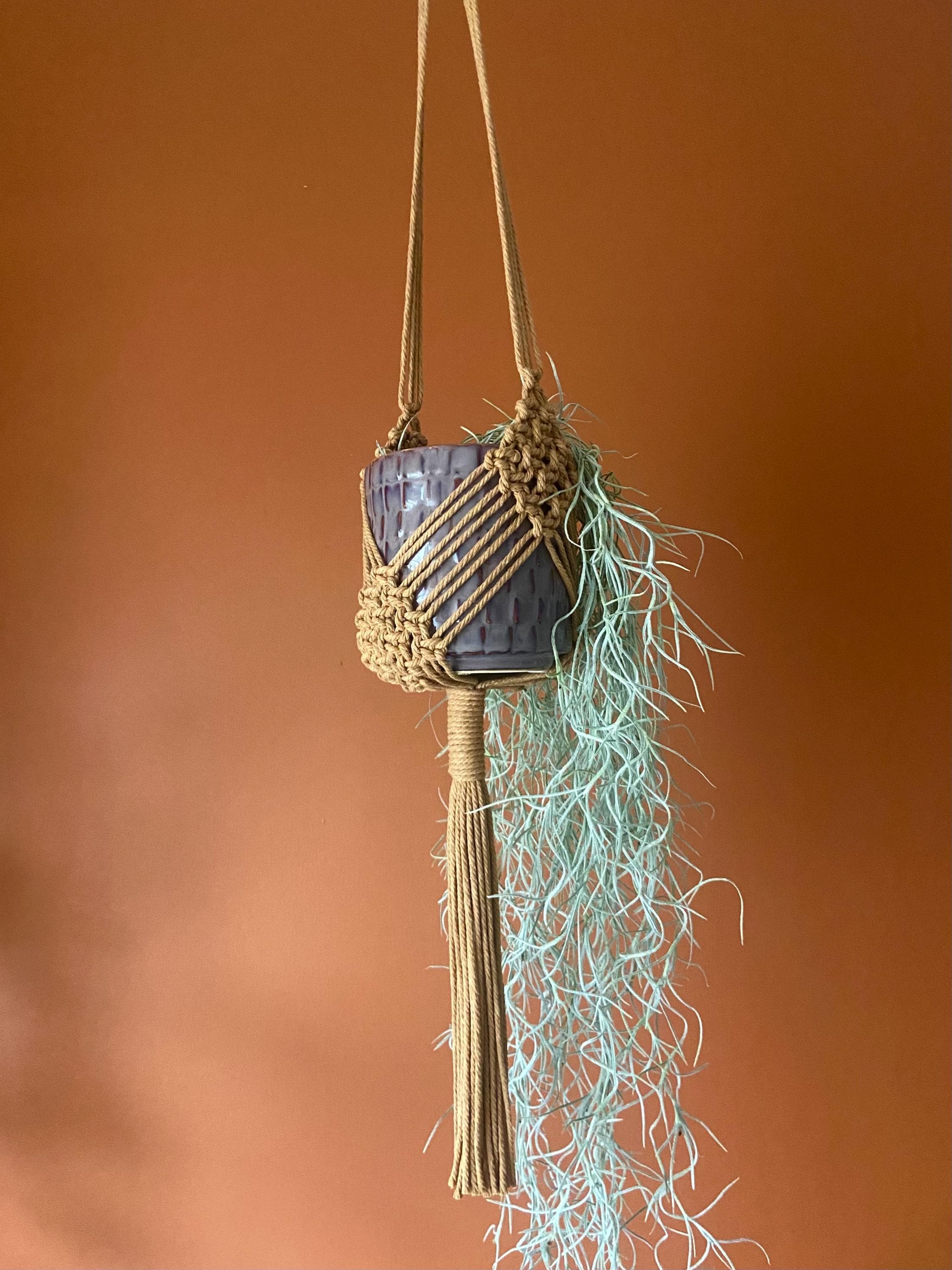 Diamond Macrame Plant Hanger 34”