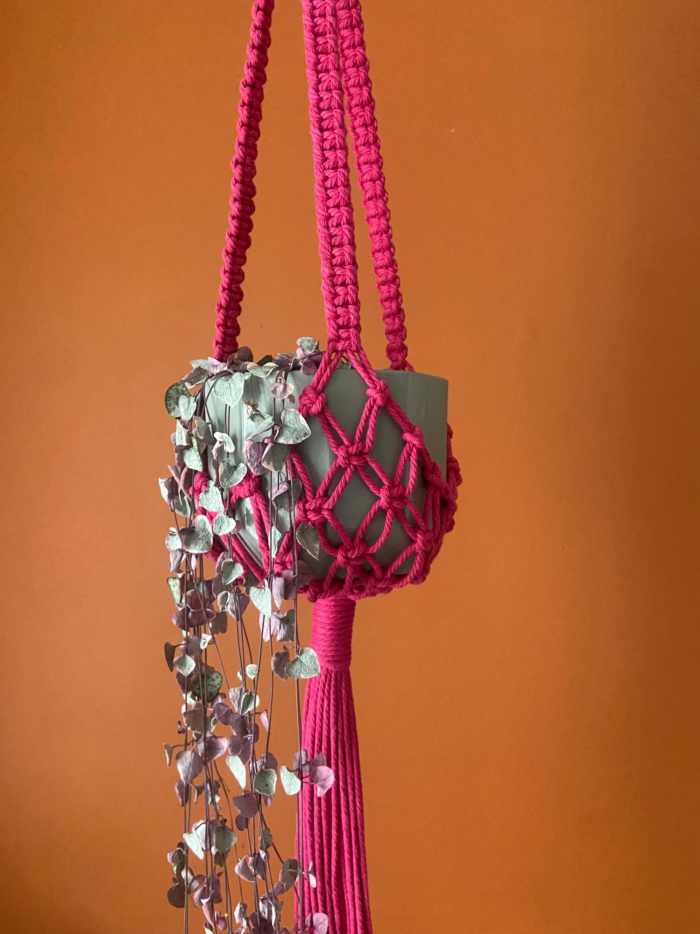 Net Macrame Plant Hanger, 31”