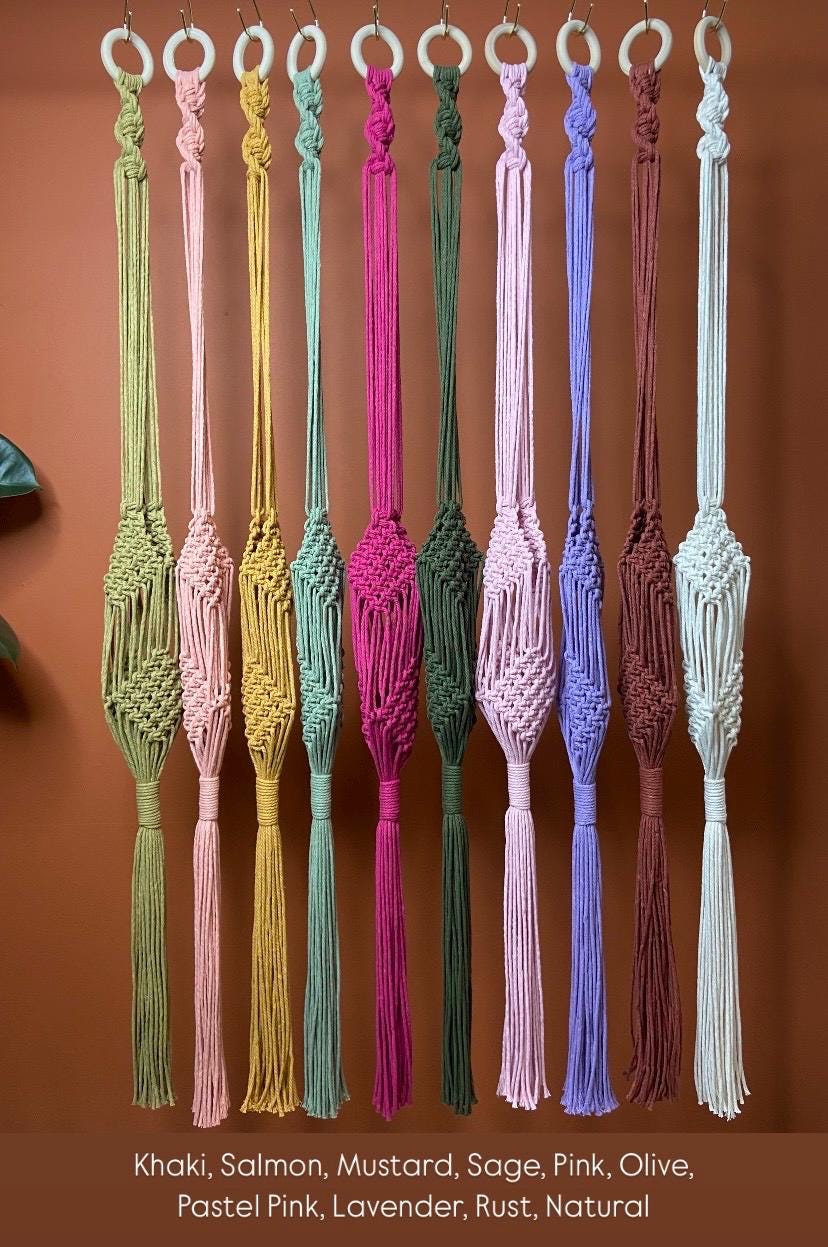 XL Diamond Macrame Plant Hanger 41”