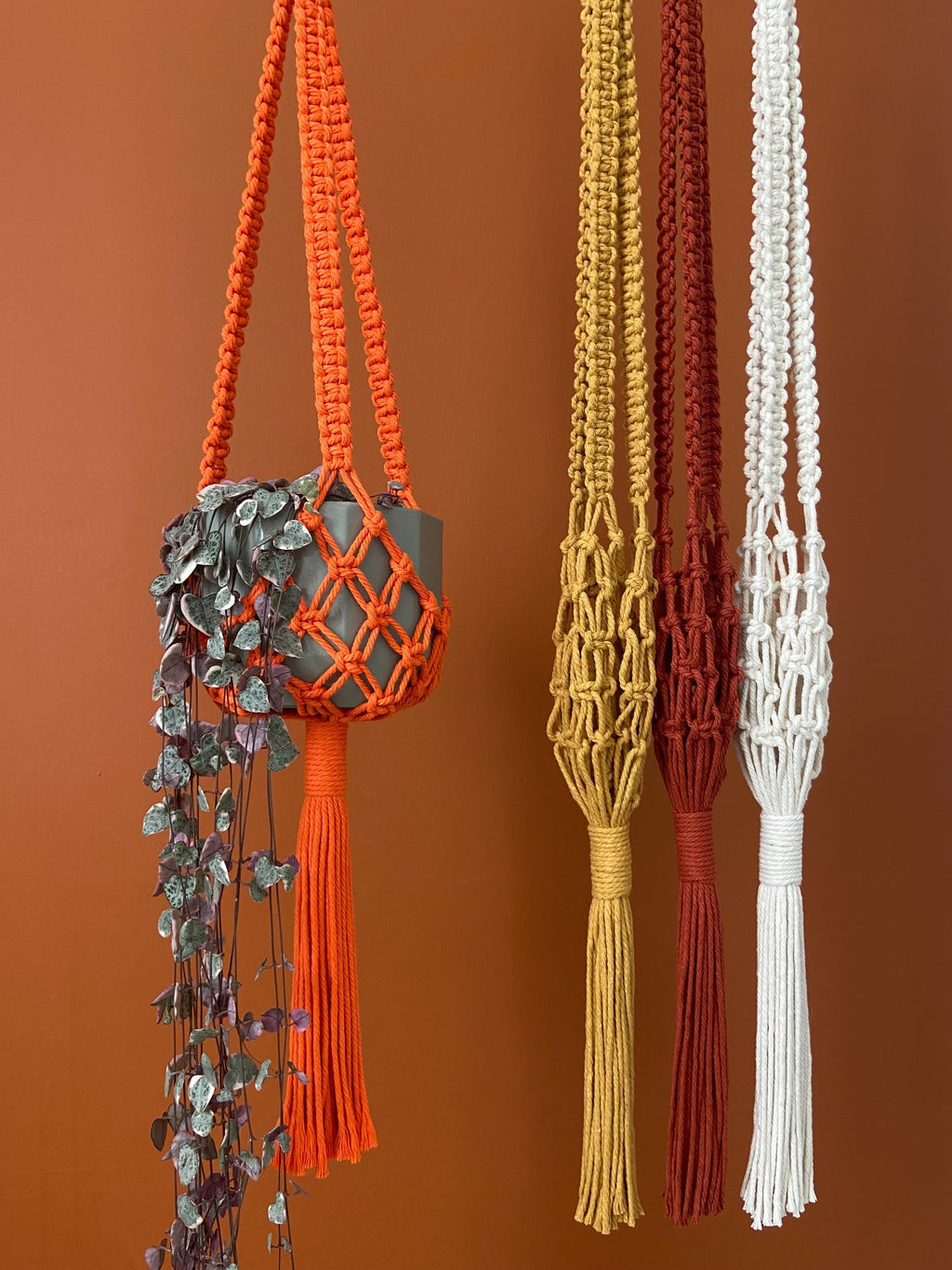 Net Macrame Plant Hanger, 31”