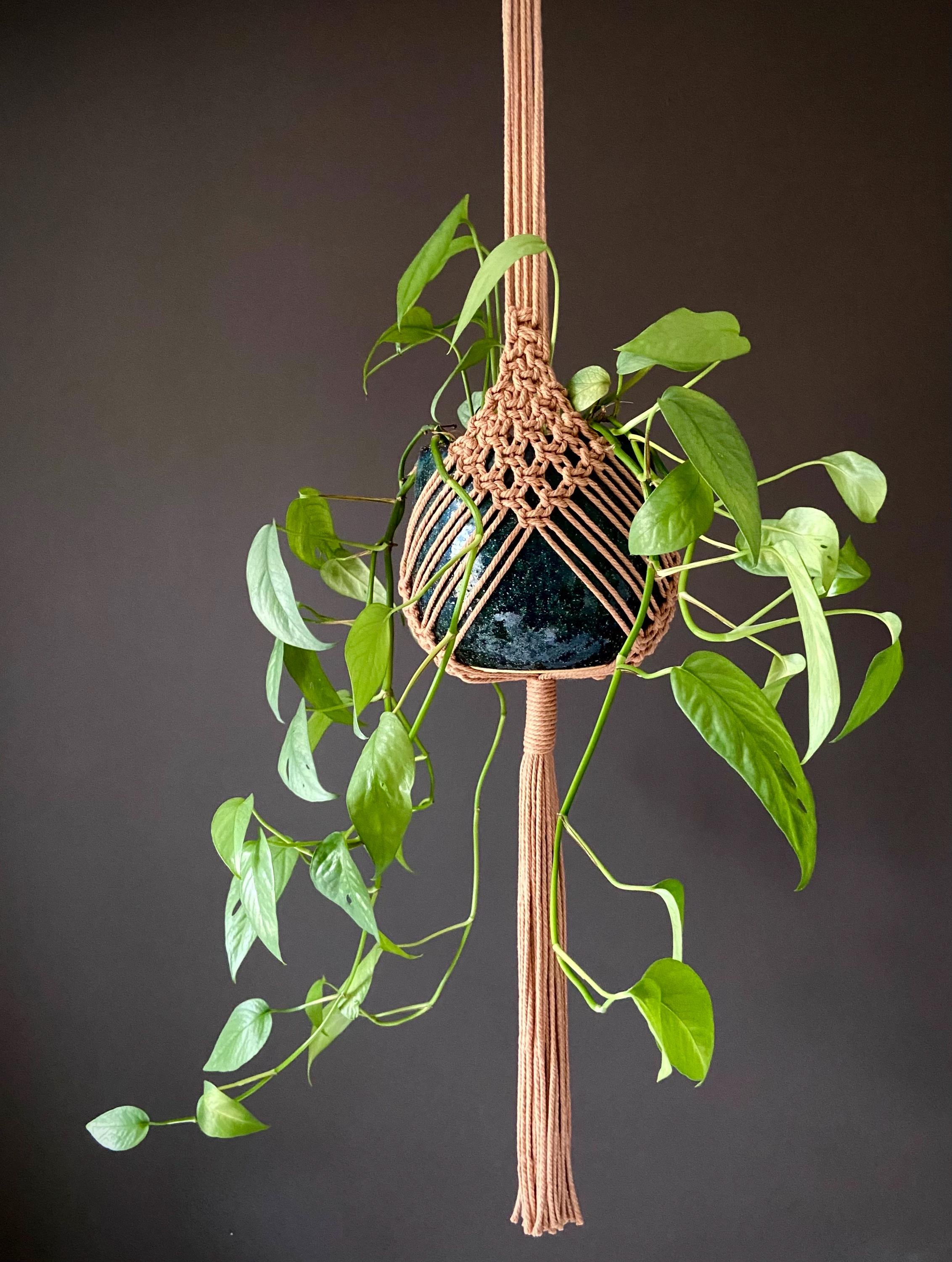 XL Diamond Macrame Plant Hanger 41”