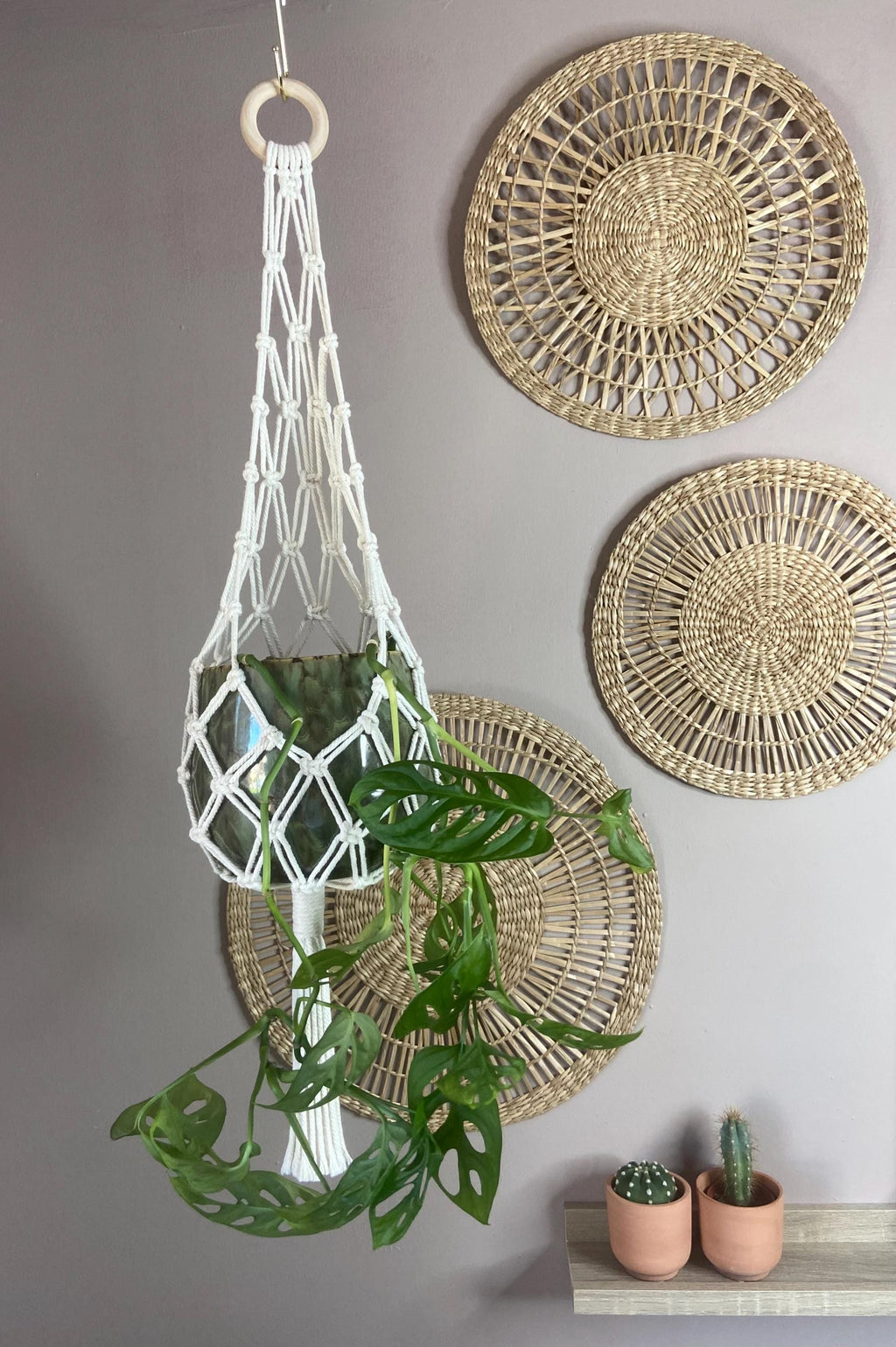 Hammock Macrame Plant Hanger 30"