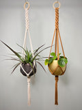 Macrame Plant Hanger: Boho Cotton 32in Planter Holder