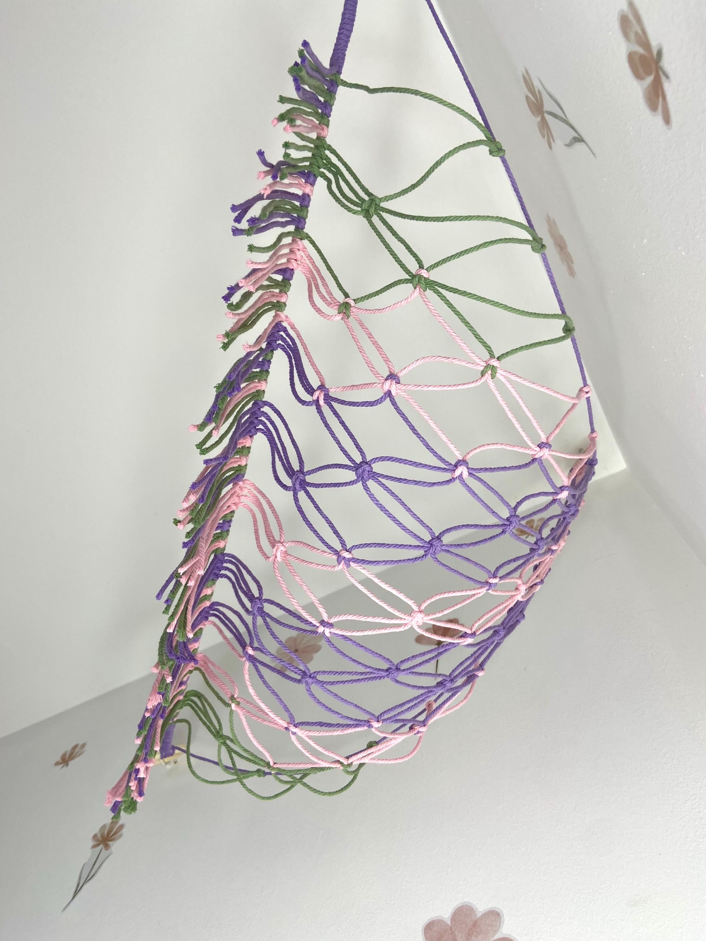 Macrame Toy Hammock, Mermaid, Stuffed Animal Storage, Boho Nursery Decor, Recycled Cotton Toy Net