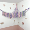 Macrame Toy Hammock, Mermaid, Stuffed Animal Storage, Boho Nursery Decor, Recycled Cotton Toy Net